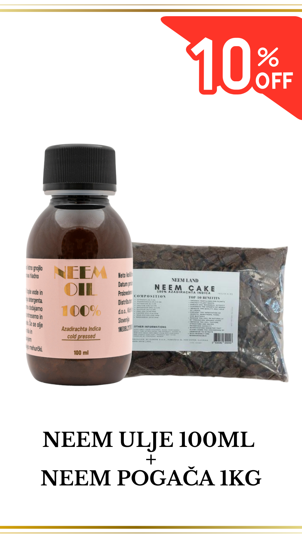 Neem ulje 100 ml + Neem pogača 1 kg