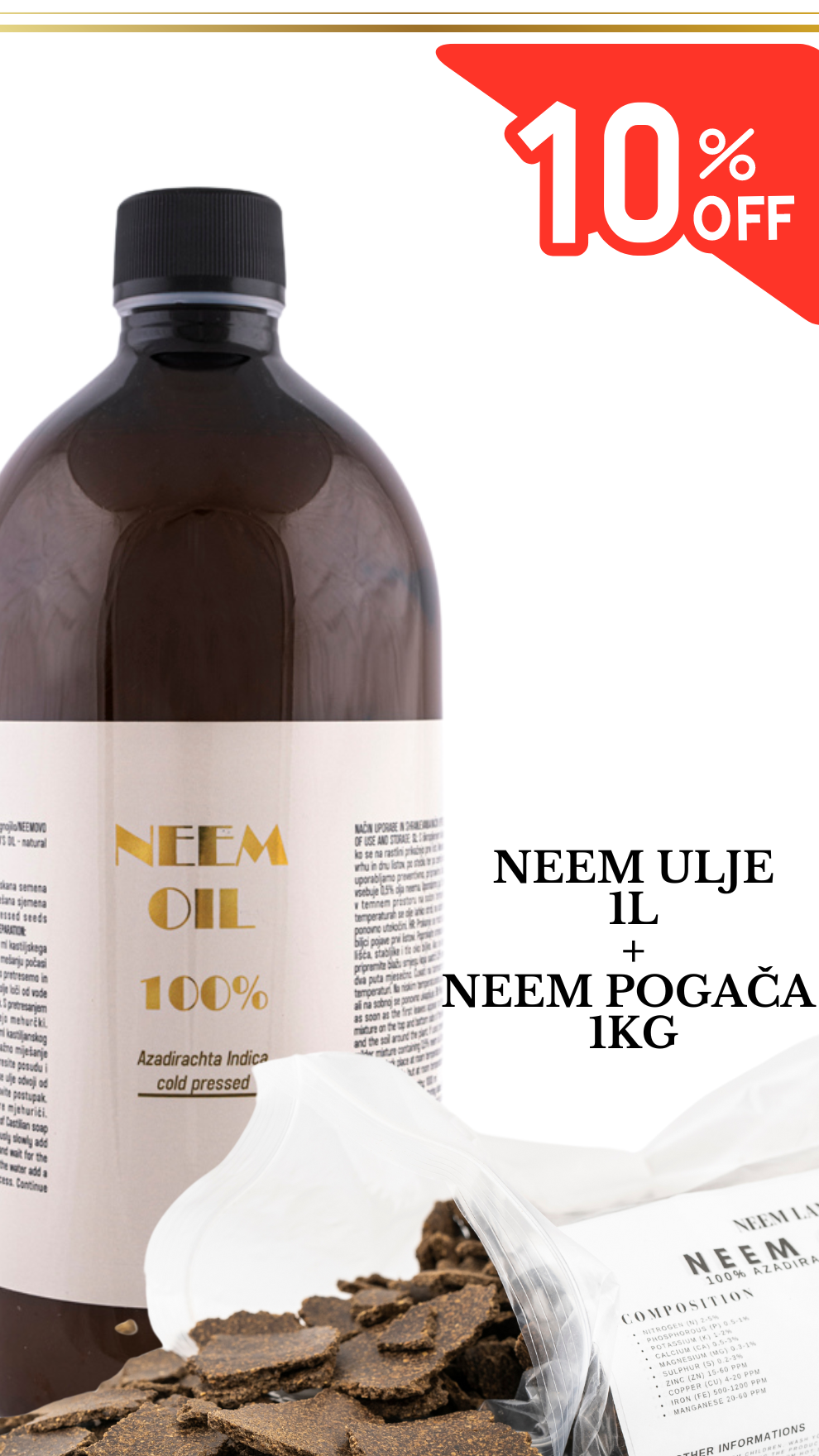 Neem ulje 1L + Neem pogača 1kg